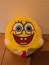 TY BEANIE BABIES 2011 BEANIEBALL SPONGEBOB SQUAREPANTS PLUSH SOFT TOY VGC 5 Inch