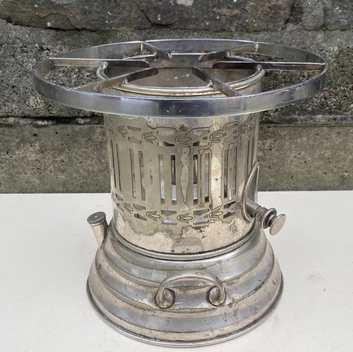 Silver plate spirit burner - plate,