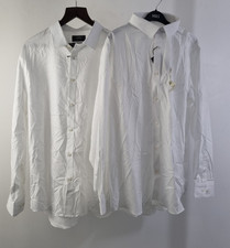 M&S Mens 2pcs White Pinstripe