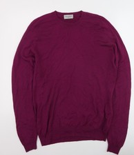 John Smedley Men's Purple Wool
