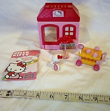 Mega Blox Hello Kitty ice cream parlour with cart & accessories shown