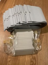 17 Vertical Blind Replacement Slats Pale Blue Used With Weights 52” Long