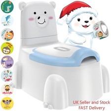 Polar Bear Potty Training Toilet Seat Baby Potty Toilet for Child Toddler, USED