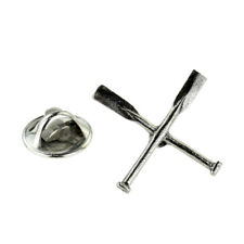Crossed Rowing Oars Pewter