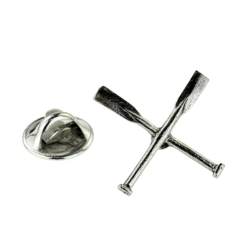 Crossed rowing oars pewter - crossed,