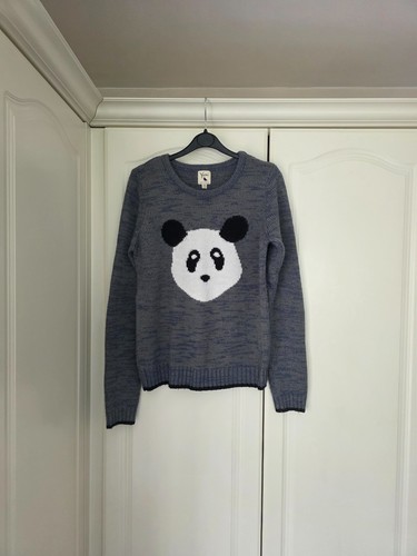 Yumi women grey panda jumper - yumi,