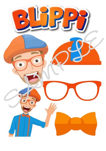 Blippi cake toppers icing - cake,