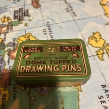 Vintage No. 72 Dome Topped Drawing Pins Tin - One Gross - The Ivy Series