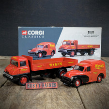 Corgi Heavy Haulage 1/50 Scale Wynn's Morris Minor Van & Ford Thames Trader