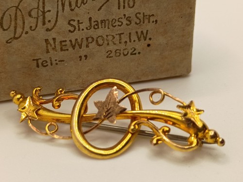 Antique 9ct gold victorian ivy - antique,