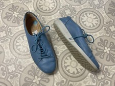 Hotter ladies blue real leather lace up flat shoes UK 8 EU 41