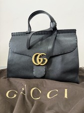 Gucci GG Marmont Top Handle Bag Black & Gold