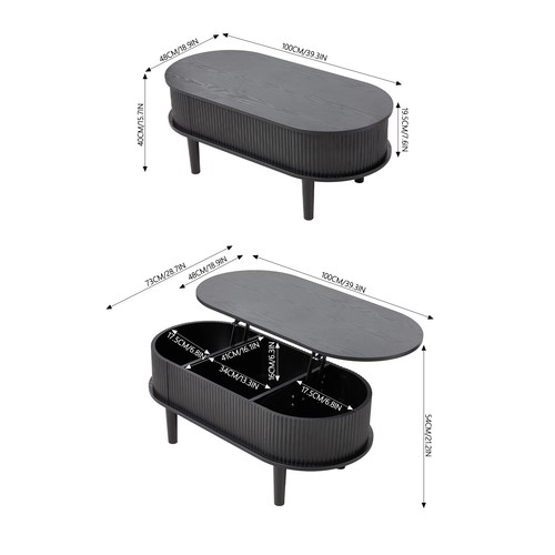 Lift storage coffee table - storage,