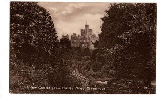Lochnaw castle from gardens - lochnaw,