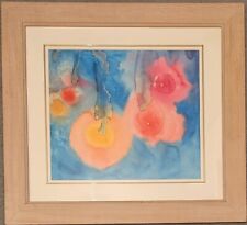 Lovely Large Framed  Abstract Watercolour By Rosie Scott