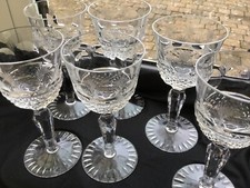 6 x Vintage Royal Doulton Lead Crystal cut wine glasses - WINDSOR pattern 113229