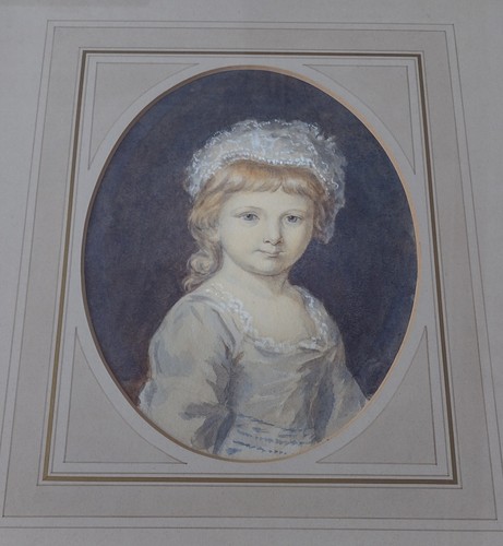 Framed girl portrait 1840 - framed,