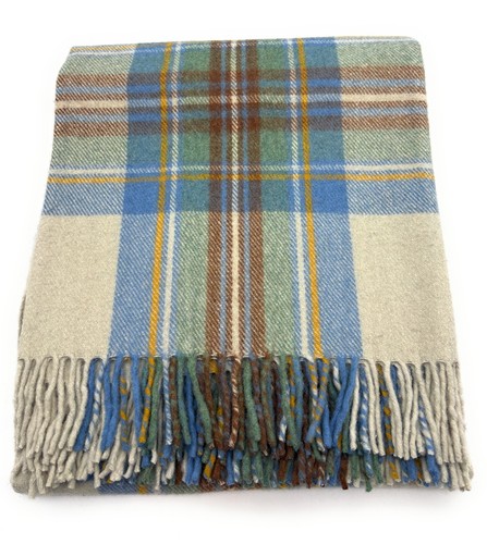 Stewart muted blue - large, wool