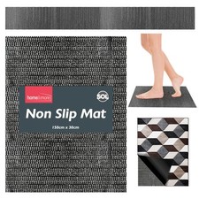 Black Anti Slip Mat Roll 150x30cm | Grip Matting Matt Drawer Liner Multi Purpose