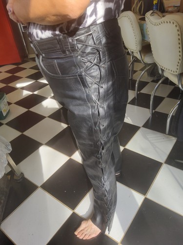 Ladies black leather hunter - black,