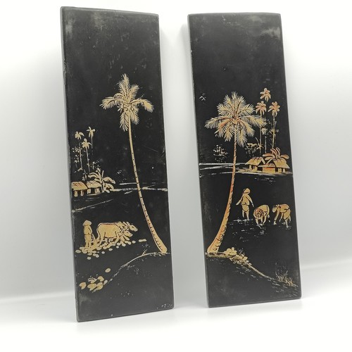 Pair antique wall - wall, plaques