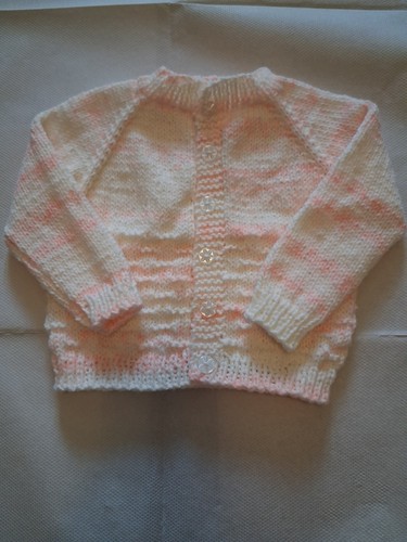 Hand knitted baby cardigan - hand,