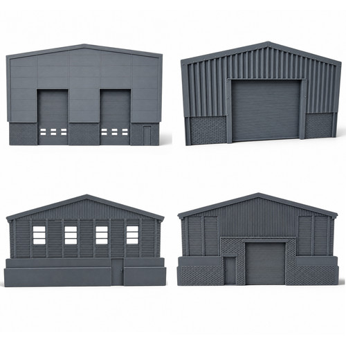 Warehouse set model railway - set,