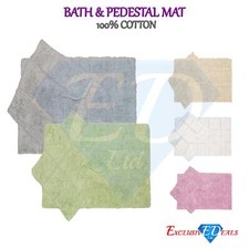 100% Cotton Non-Slip Bath Mats