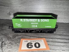 Hornby, open wagon, (R. Starkey & son, green, OO gauge,