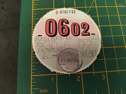 Vintage collectable tax disc - vintage,