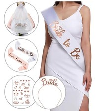 Bride to Be Sash, Hen Party, Bridal Shower Decorations veil On Comb Tiara Tattoo
