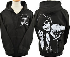 UNISEX BLACK ZIPPER HOODY HOODIE THE ADICTS MONKEY ENGLISH PUNK ROCK 1977 DROOGS