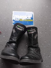 Akito Viper Leather Motorcycle Boots unisex Size 3uk In Black