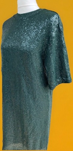 Green sequin dress size xs - h&m,