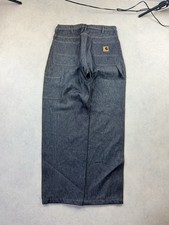 Baggy Black Relaxed Fit Denim Carhartt Jeans Classic Plain Classic Waist 32