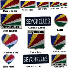 Seychelles Flag Patch Embroidered Badge Iron On Sew On National Badge