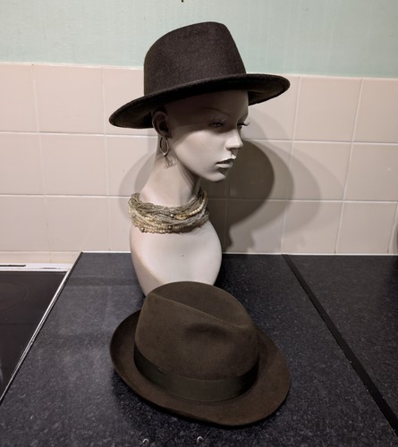 Vintage gents trilby hats - 2,