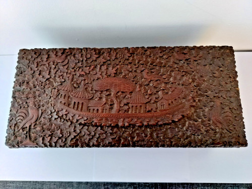 Antique deep carved wood