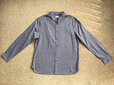 New  Jasper Conran blue white long sleeve long sleeve 100% cotton shirt XXL 2XL