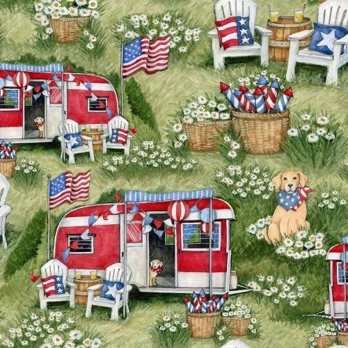 Patriotic fabric susan - -,