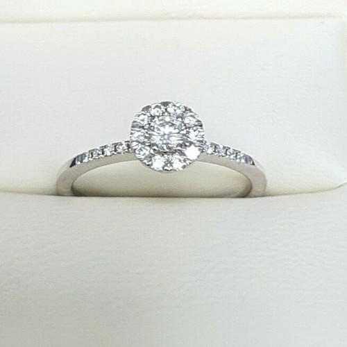 18carat white gold - &, round