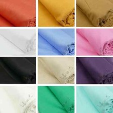 100% Natural Cotton Linen Mix Soft Fabric Material, 60" Wide, 30 Colors