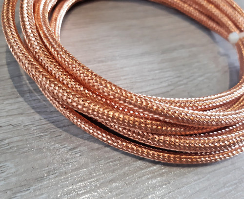 6mm copper braid flat - copper,