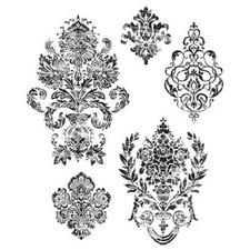 Tim Holtz Cling Rubber Stamps - Distress Damask CMS190