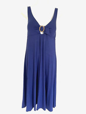 Sexy Maryan Mehlhorn soft blue jersey sun dress with soft cup inserts. Size 38 