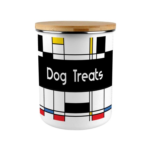 Retro dog treats tin art - tin,