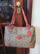 Cartable  Coach Orange Brown Beige Bag. V G Cndn. Versatile