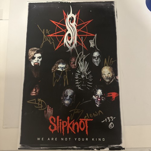 Slipknot signed vip - signed, poster