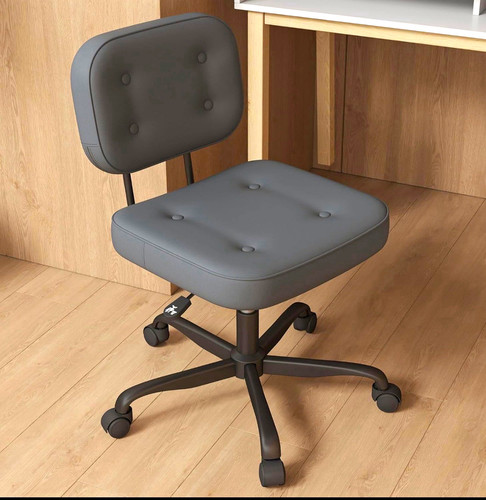 Grey faux leather - grey, swivel