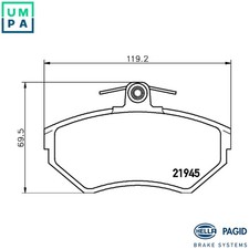 BRAKE PAD SET DISC BRAKE 8DB